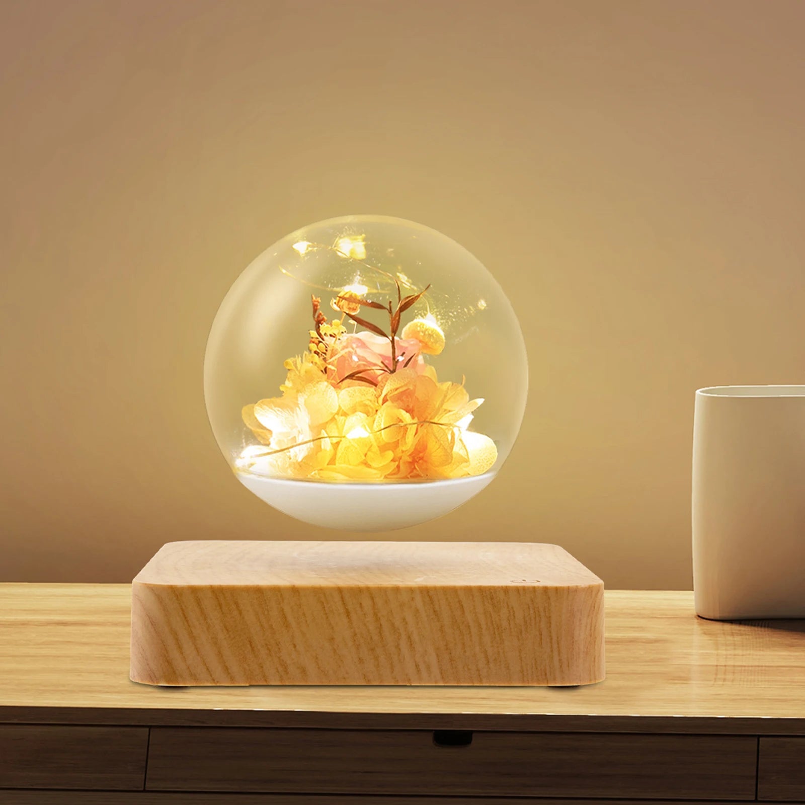 Floating flower lamp for cozy decor