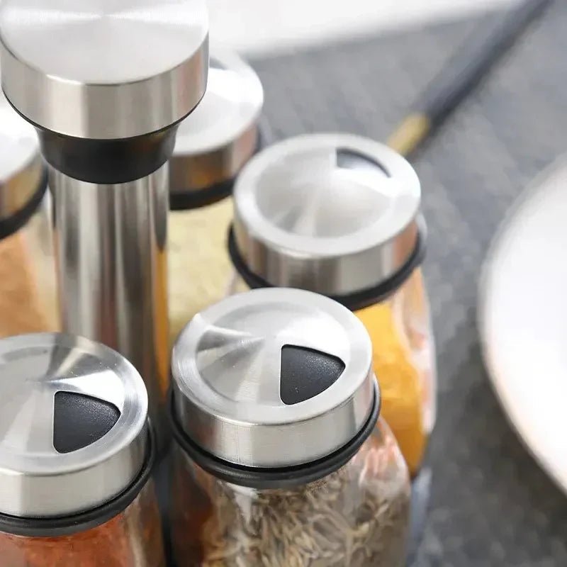 Glass Spice Rack Organizer Set - SmooveGroove