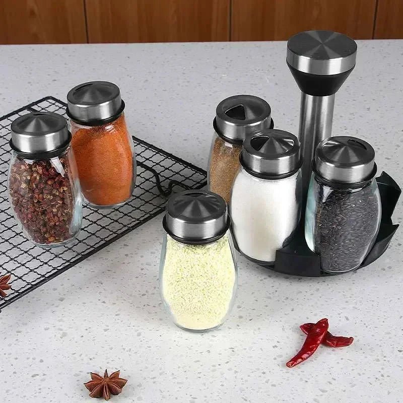 Glass Spice Rack Organizer Set - SmooveGroove