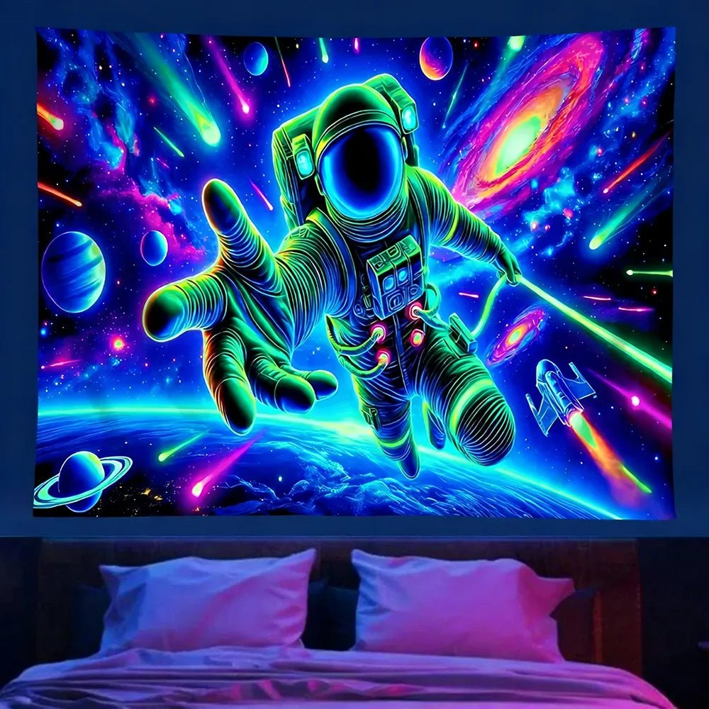 Neon Glow Trippy Tapestry - SmooveGroove