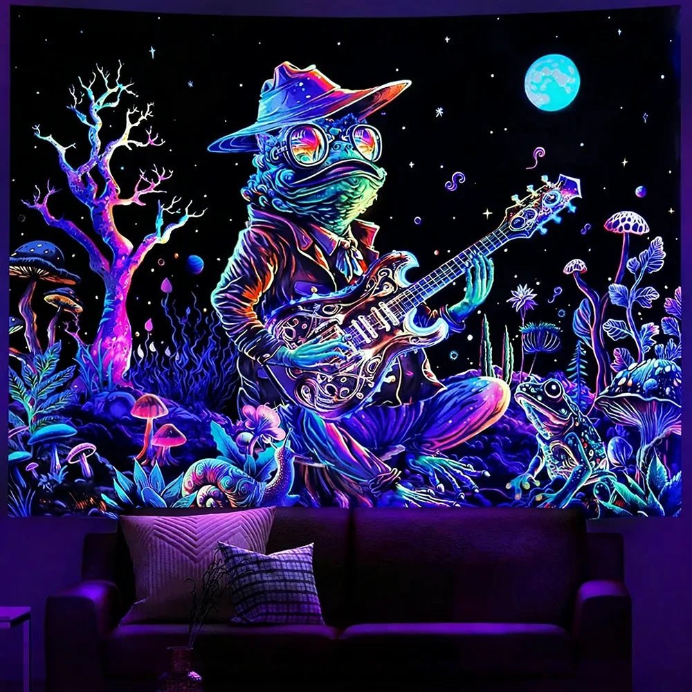Neon Glow Trippy Tapestry - SmooveGroove