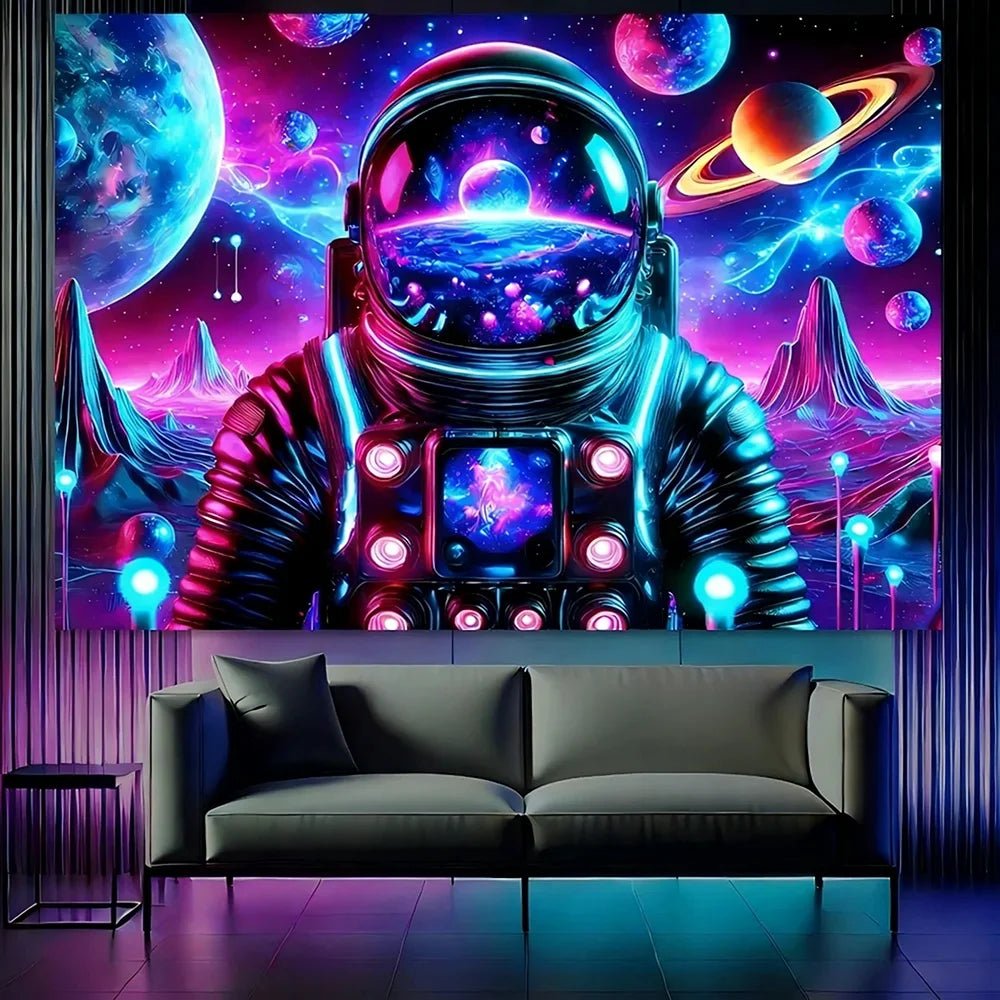 Neon Glow Trippy Tapestry - SmooveGroove