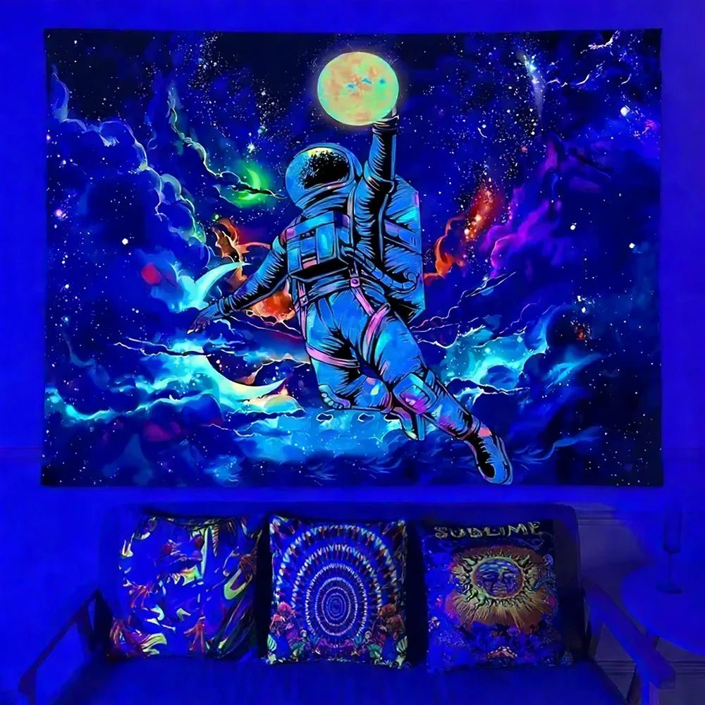 Neon Glow Trippy Tapestry - SmooveGroove