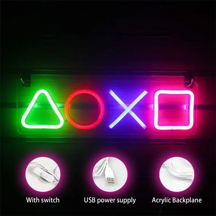 Neon PlayStation Icons - SmooveGroove