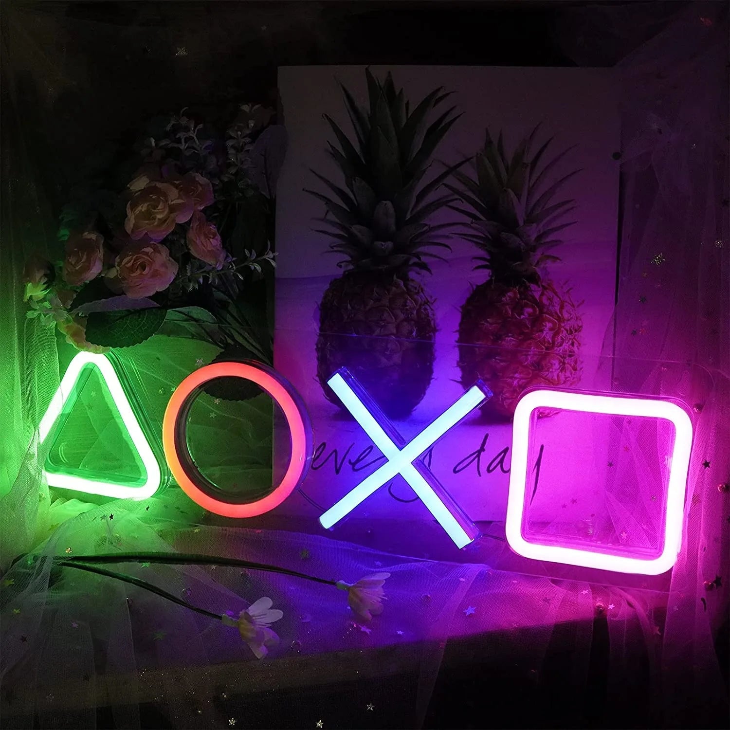 Neon PlayStation Icons - SmooveGroove