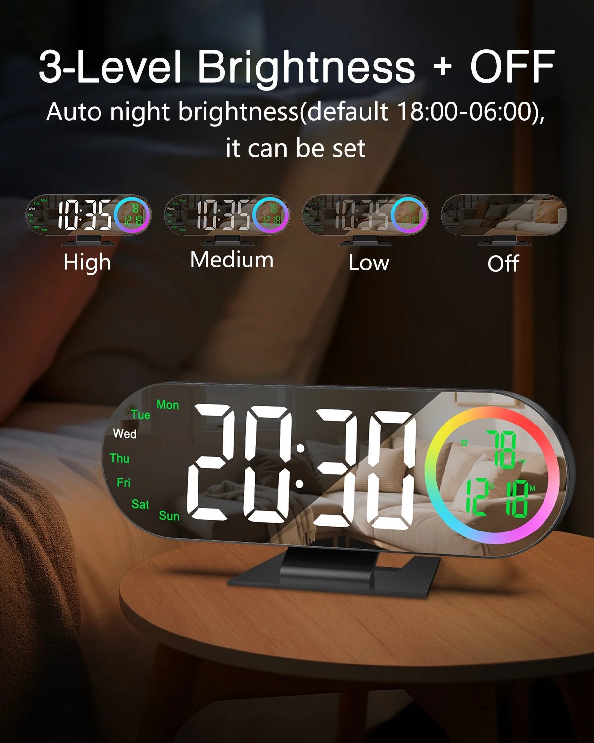 RGB Aura Alarm Clock - SmooveGroove